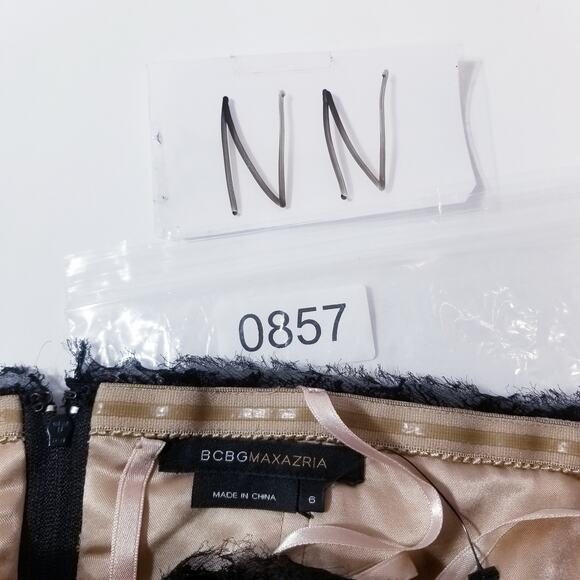 BCBGMaxAzria Black All Lace Strapless A-Line Dress - Picture 10 of 10